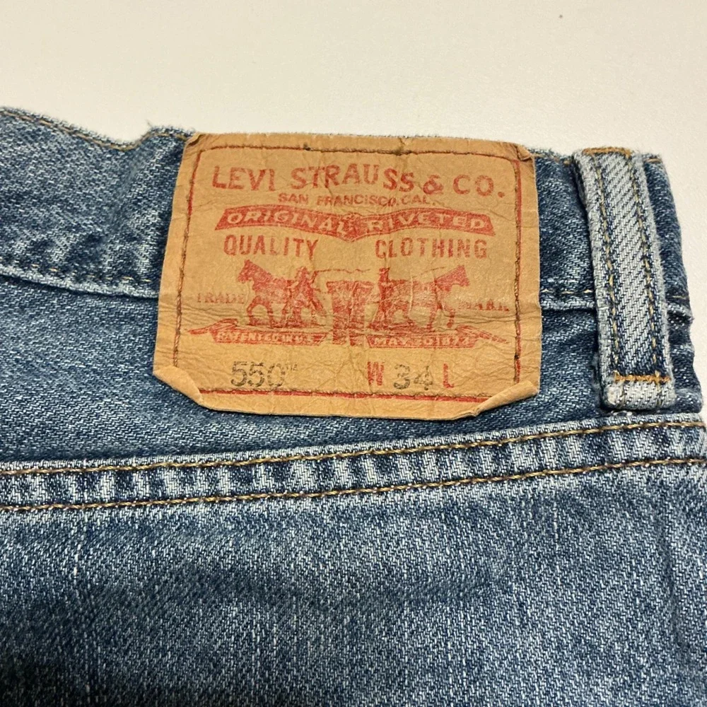 VTG Y2K Levis 550 Baggy Jorts Skater Streetwear‎ Relaxed Fit Mens 34 Medium Wash